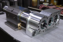 Gear box and flange with lead screw drive
