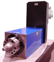 Block Spindle with recirculating coolant to the spindle nose for friction stir welding.