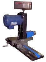 CB8/HSD6/MB275: 2 linear axes and one rotary axis assembly with rack and pinion drive and digital readout. Used to mill rubberliners.