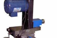 CB8/HSD6/MB275: 2 linear axes and one rotary axis assembly with rack and pinion drive and digital readout. Used to mill rubberliners.