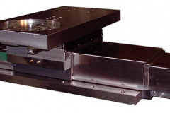 LRW12/HRW12: two axis slide assembly with metal way covers and special machining on the top saddle. Used for metal spinning.