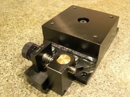 Precision Rotary Stage Special 3 Degree Swivel/Black Oxide. Leadscrew & Bronze Nut