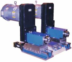 Block Spindles with #40 NMTB Nose on Hardened Way Slides Air Purge with Labyrinth Seals