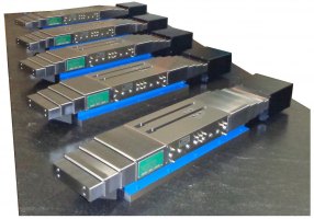 Five HHW7 Hardened Way Slides with Telescoping Metal Way Covers: Right Side