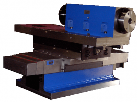 MB65 Spindle Mounted on an LRW12 Low Profile Roller Way Slide Mounted on an HRWF12 Flanged High Profile Roller Way Slide with Covers On