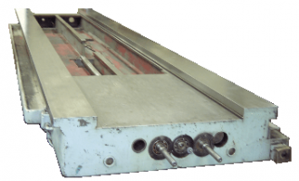 Very Large Surface Grinding Job: We ground the top of the ways, the positive edge, the gib edge and the two strap surfaces of this 10 inch x 60 inch x 163-1/2 inch Wotan saddle.